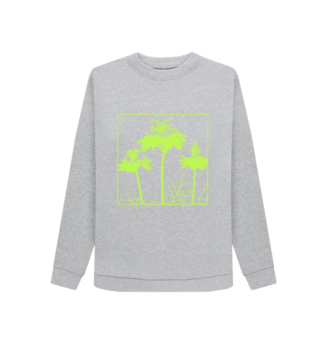 Light Heather Green Flowers Sweatshirt