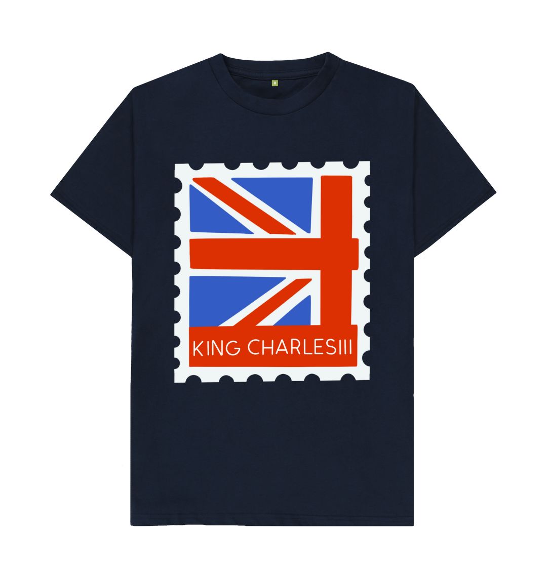 Navy Blue Men's King Charle's the 3rd's Stamp Tee