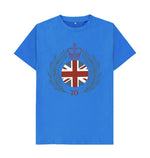 Bright Blue Men's Royal Flag and Crown