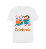 White Women's Relaxed Celebrate Tee