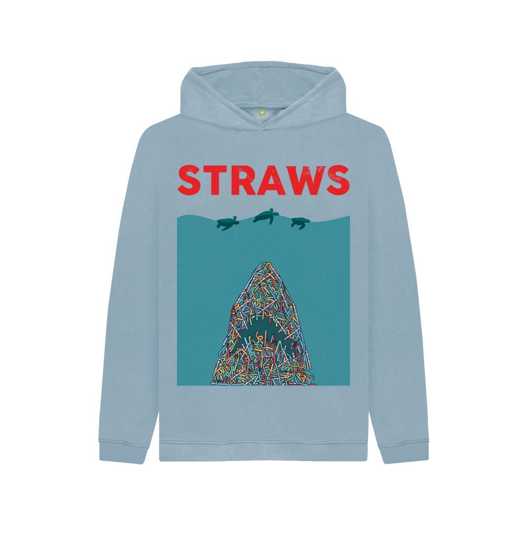 Stone Blue Straws Jaws Hoody