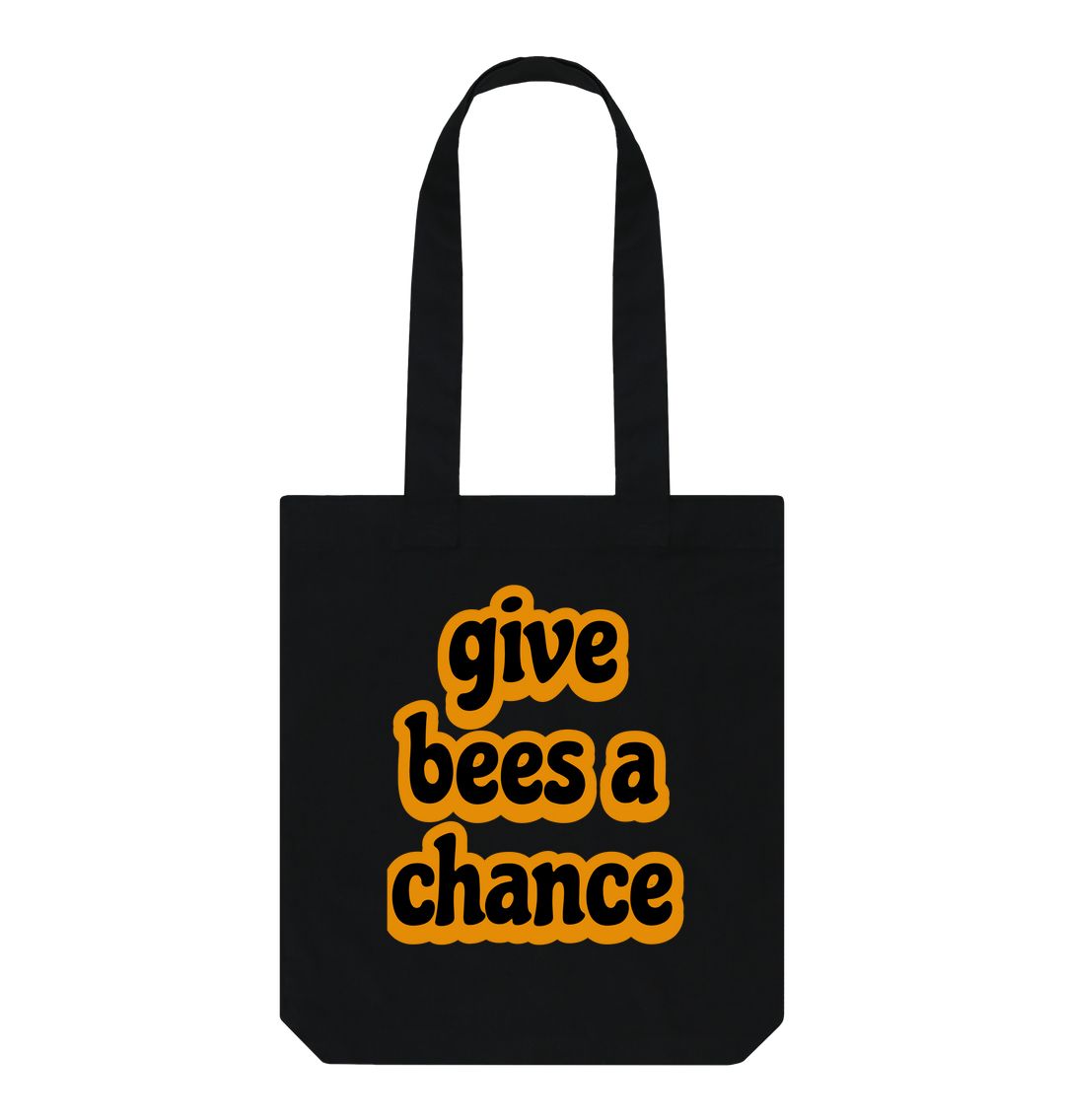 Black Give Bees A Chance Tote