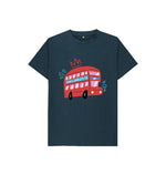 Denim Blue Kids Red Bus Tee