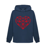 Navy Blue Shaped Heart Hoody