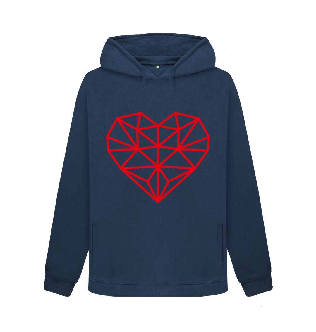 Navy Blue Shaped Heart Hoody