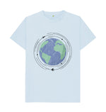 Sky Blue World In Space Tee