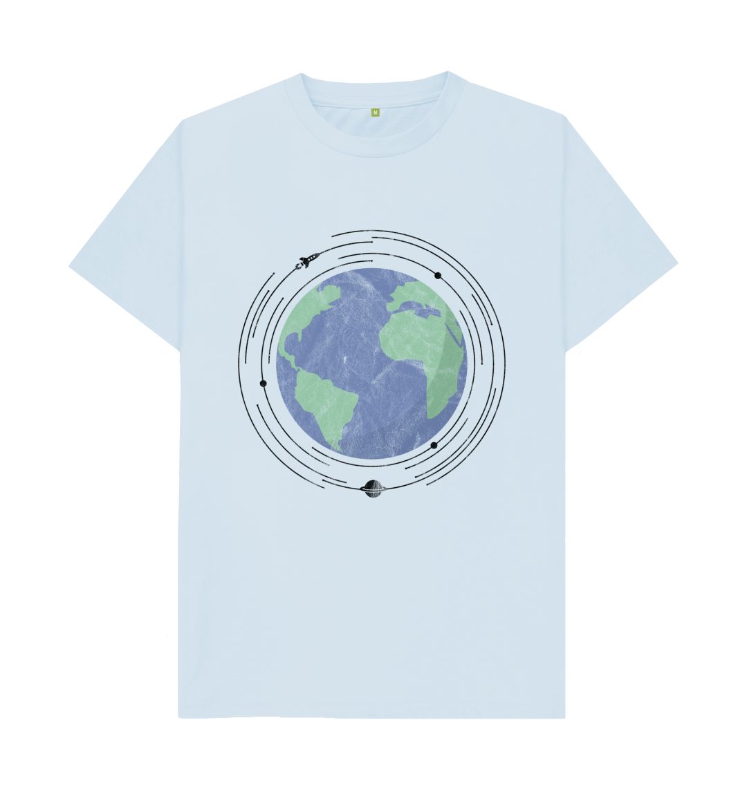 Sky Blue World In Space Tee