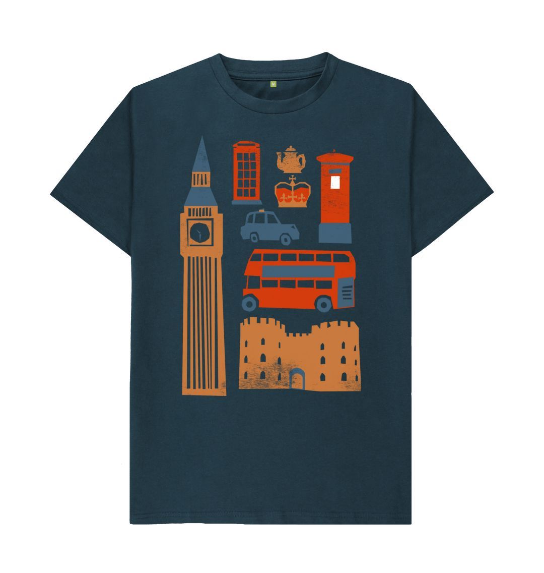 Denim Blue Men's London and King Tee