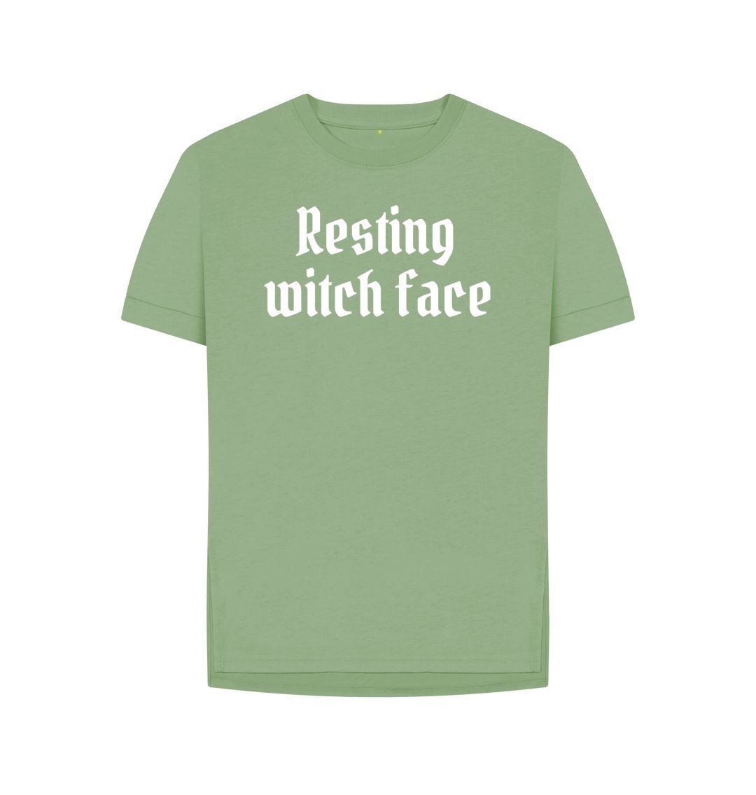 Sage Relaxed Fit Resting Witch Face Tee