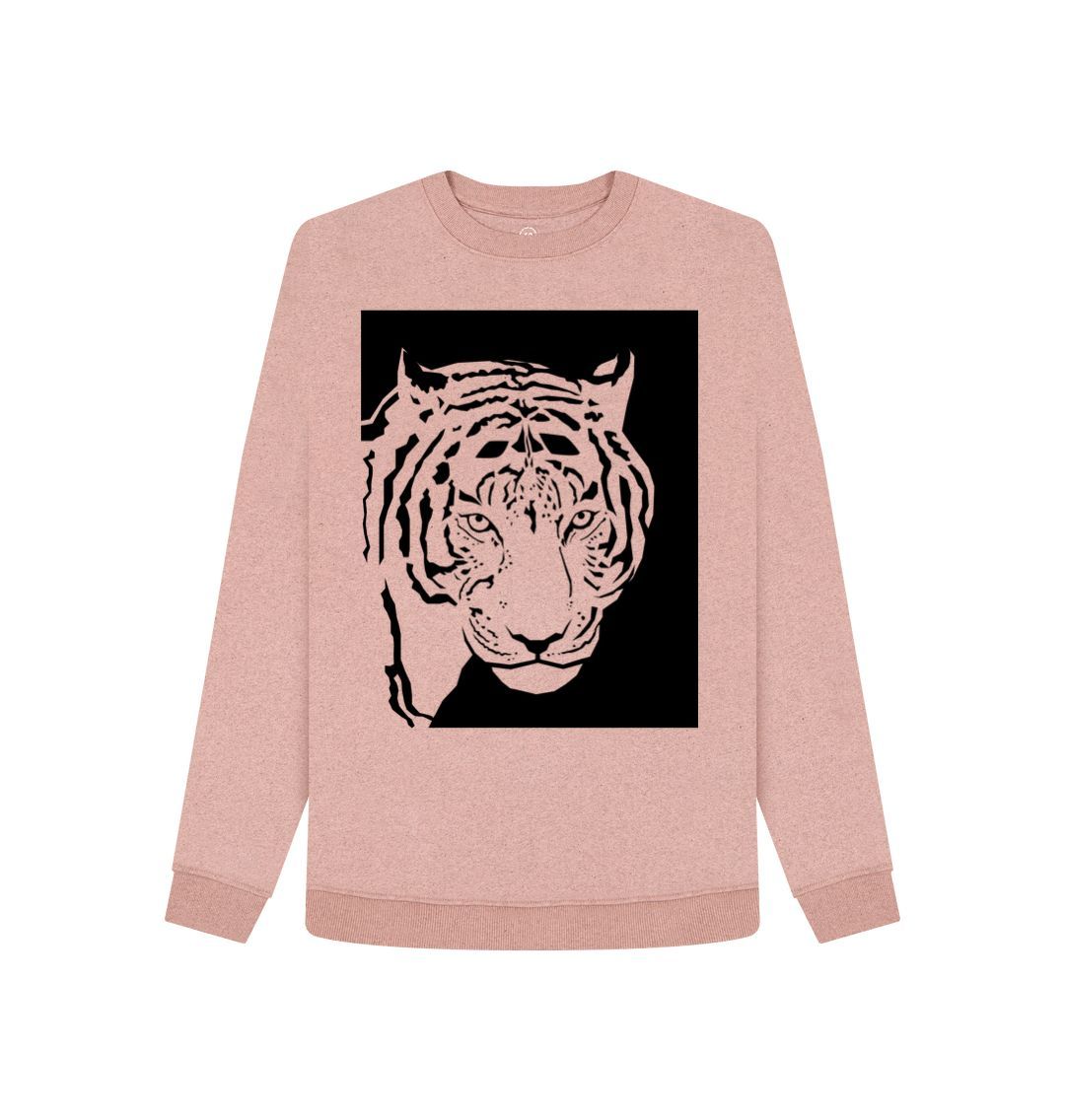 Sunset Pink Green Tiger Remill Sweatshirt