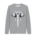 Light Heather Geometric Elephant Sweater