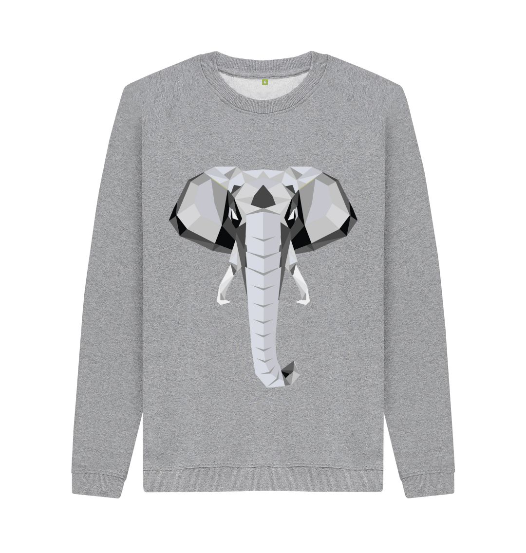 Light Heather Geometric Elephant Sweater