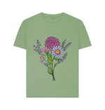 Sage Pink and Purple Flowers Tee