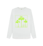 White Green Flowers Sweatshirt