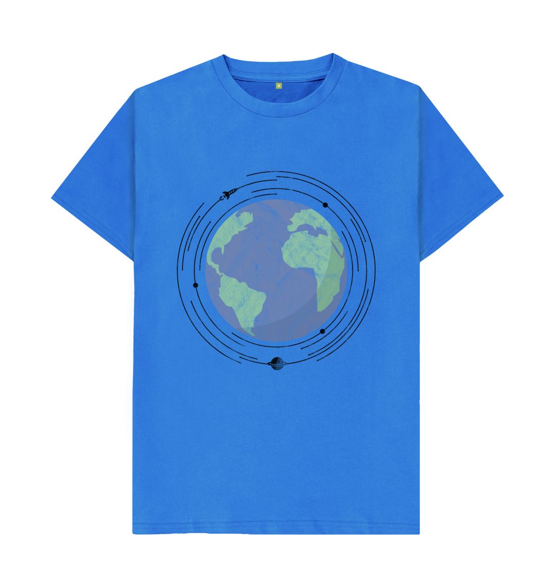 Bright Blue World In Space Tee