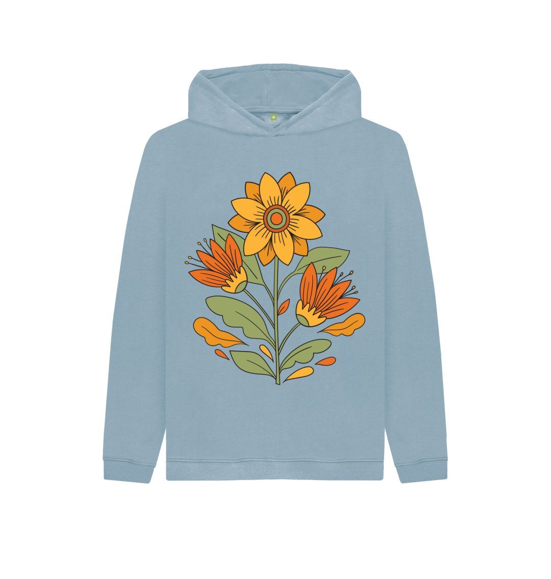 Stone Blue Sunflower Hoody