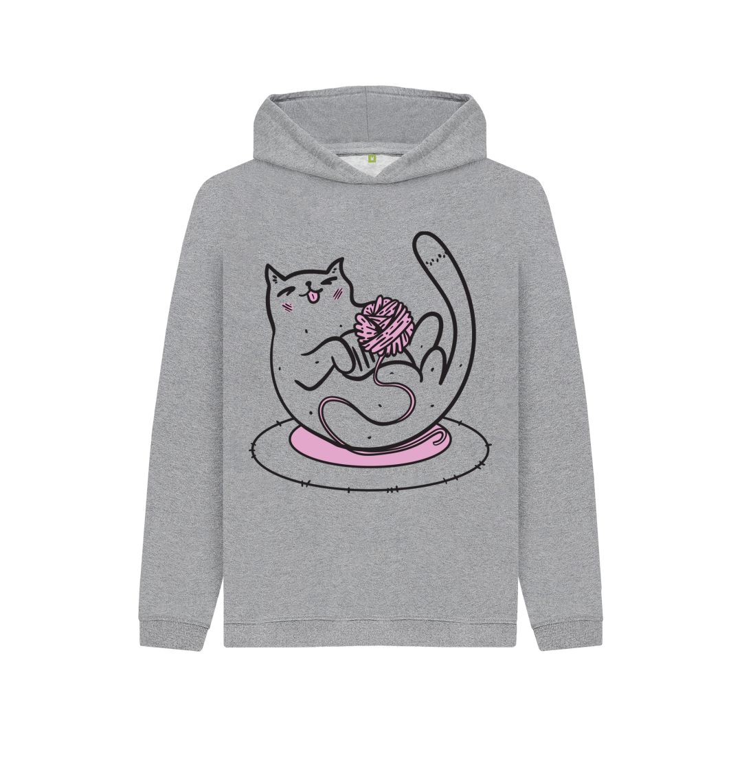 Athletic Grey Cat Hoody