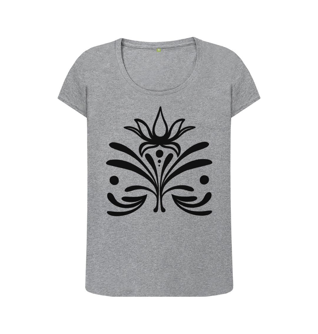 Athletic Grey Lotus Tee