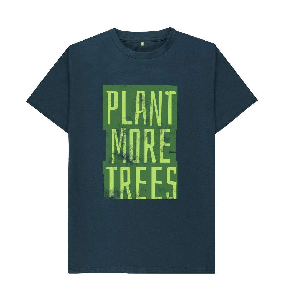 Denim Blue Plant More Trees Tee