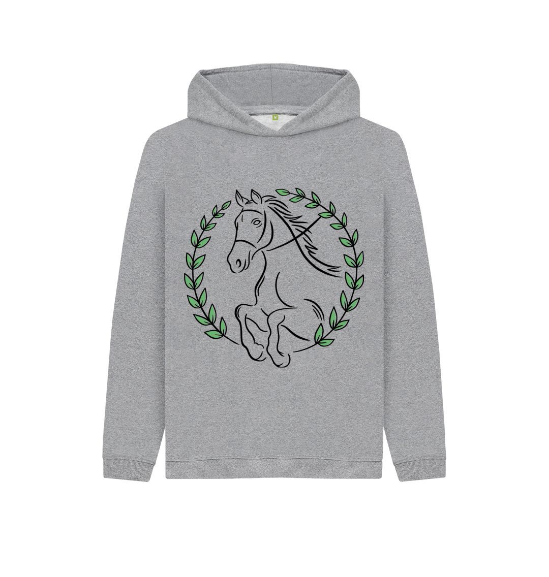 Athletic Grey Horse Hoody