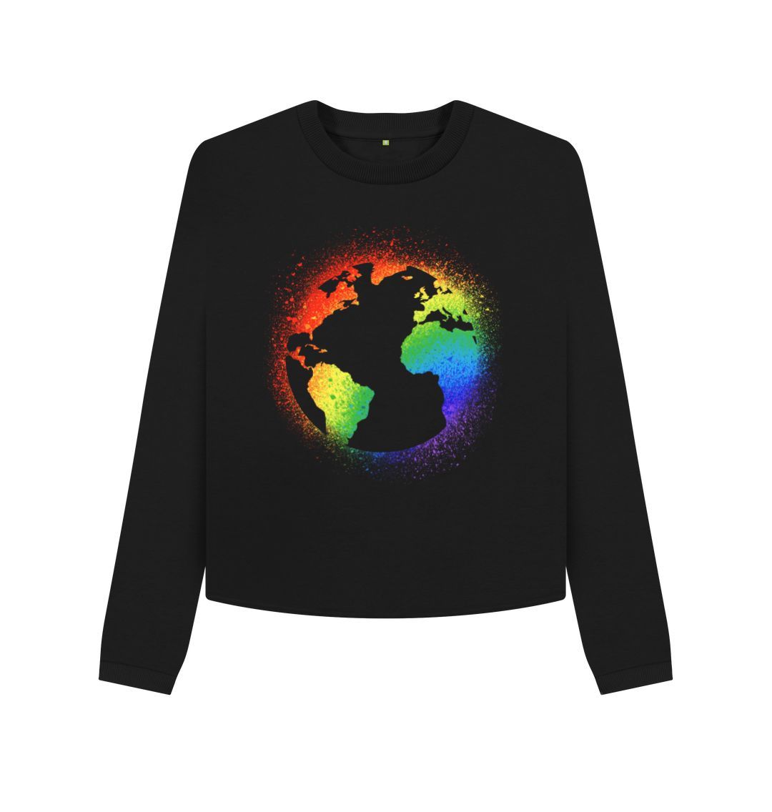 Black Rainbow World Boxy Jumper