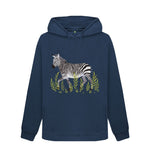 Navy Blue Zebra Hoody