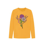 Mustard Bunch Of Flowers Long Sleeve Tee