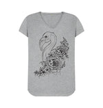 Athletic Grey Flower Swan Tee