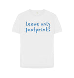 White Leaves Only Footprints Tee