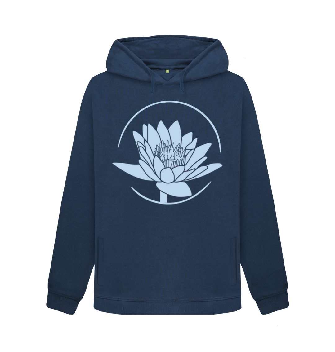 Navy Blue Blue Lotus Hoody