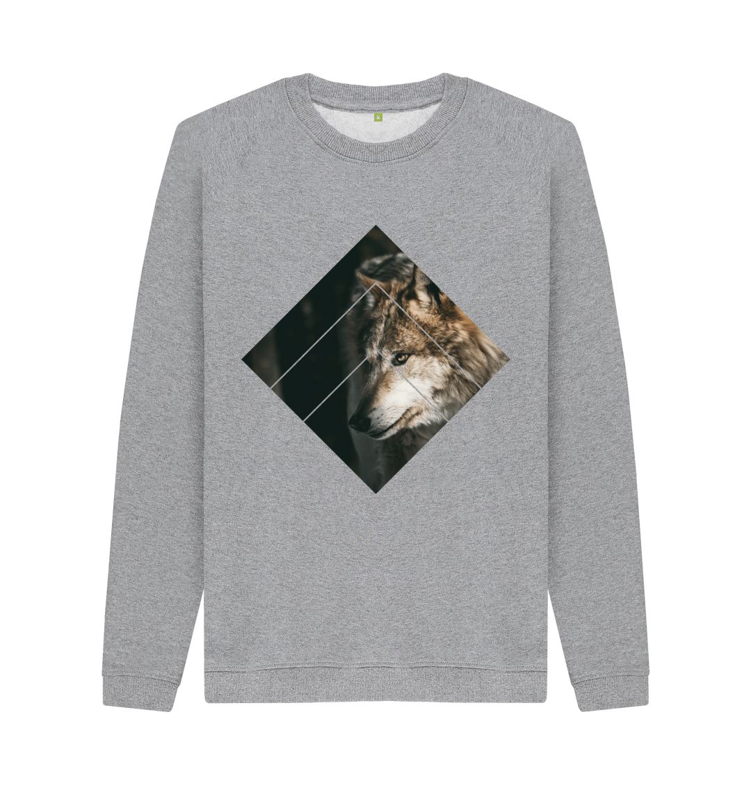 Light Heather Wolf Crew Neck