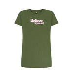 Khaki Believe In Yourself Tee Dress