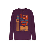 Purple Kids Long Sleeve London Tee