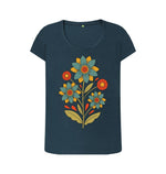 Denim Blue Flowers Tee