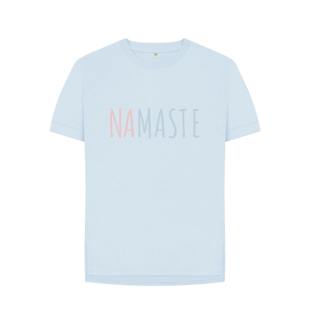 Sky Blue Relaxed Fit Namaste Tee