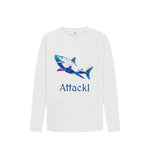 White Shark Attack Long Sleeve Tee