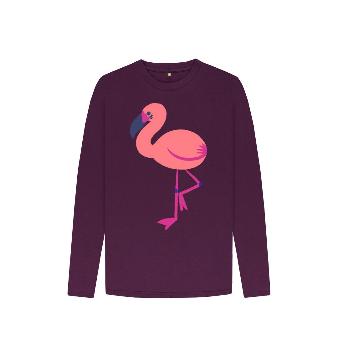 Purple Flamingo Long Sleeve Tee