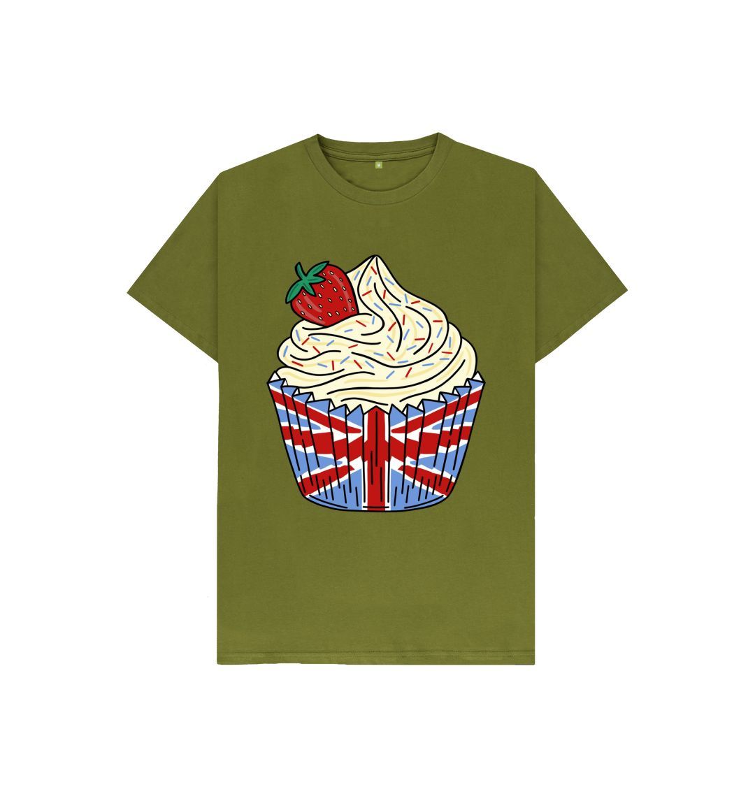 Moss Green Kids Cupcake Tee