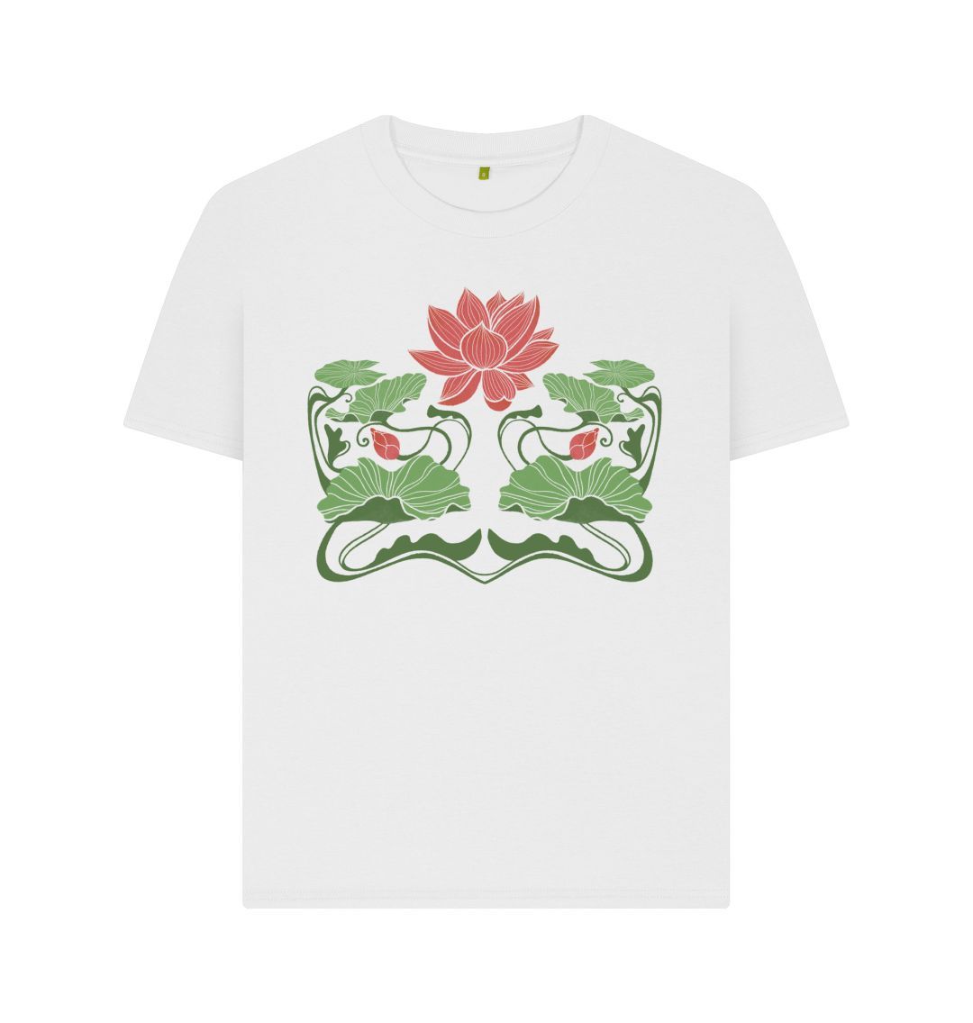 White Pink Lotus Tee