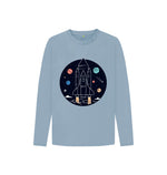 Stone Blue Space Rocket Long Sleeve Tee