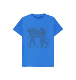 Bright Blue Chimp and Baby Kid Tee