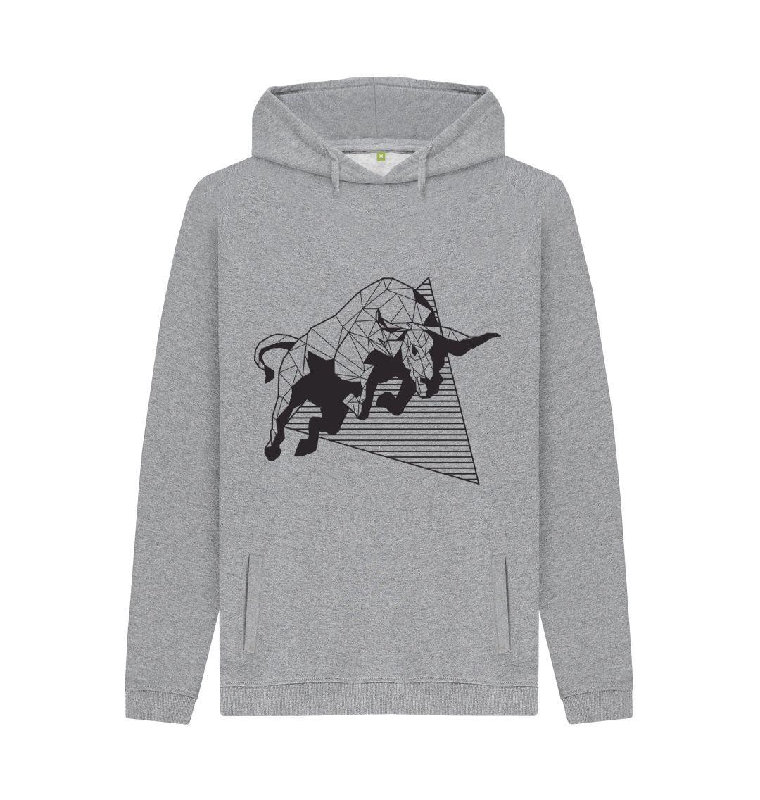 Light Heather Geometric Bull Hoody