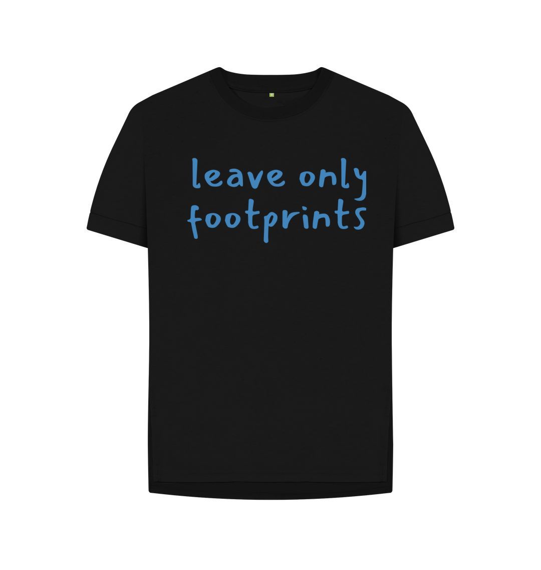 Black Leaves Only Footprints Tee