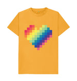 Mustard Rainbow Heart Men's Tee