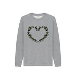 Athletic Grey Flower Heart Hoody