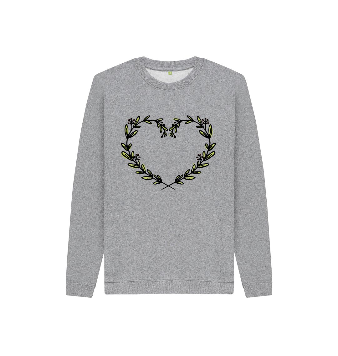 Athletic Grey Flower Heart Hoody