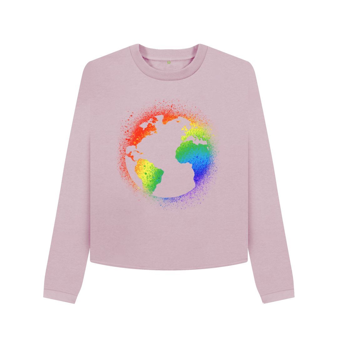 Mauve Rainbow World Boxy Jumper