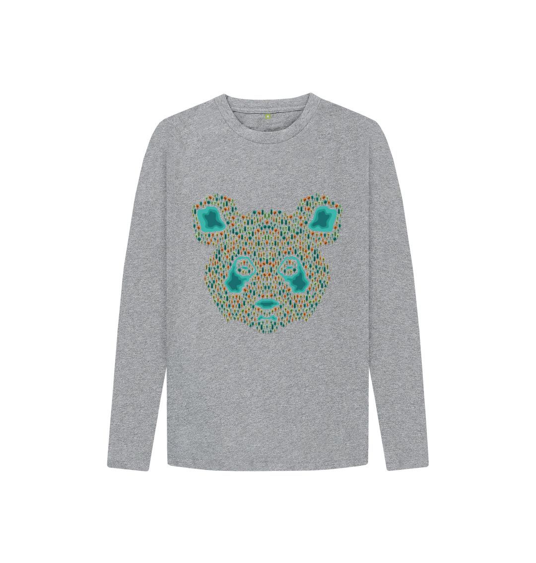 Athletic Grey Tree Bear Long Sleeve Tee