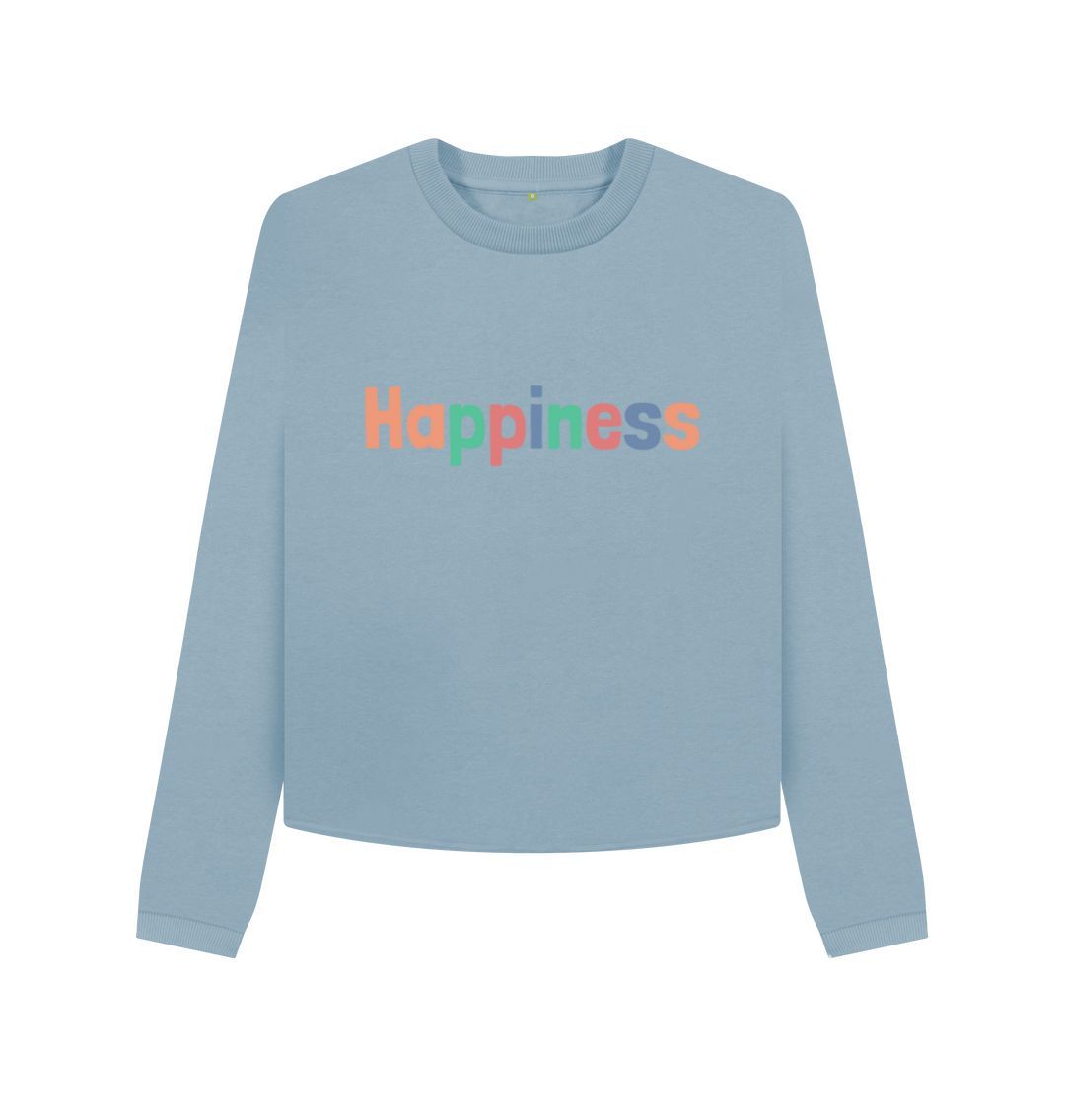 Stone Blue Happiness Boxy Jumper