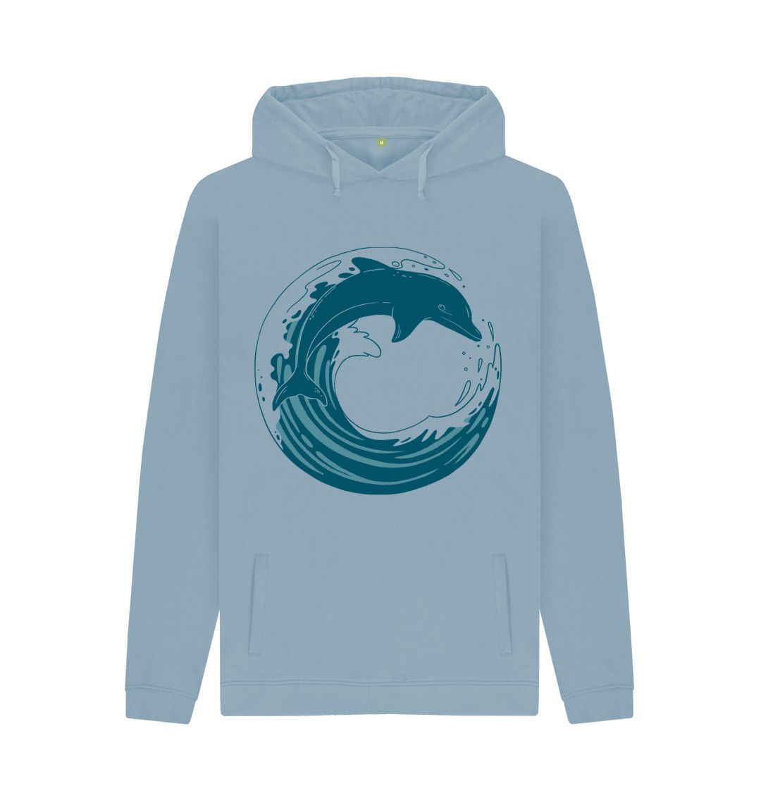 Stone Blue Dolphin In The Ocean Hoody